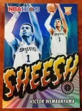Victor Wembanyama 2023 Panini Hoops Premium Stock Sheesh card