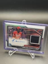 Elly De La Cruz 2024 Bowman Chrome Autograph Relics Chrome Refractor card