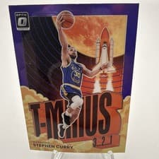 2021 Panini Donruss Optic T Minus 3 2 1 Stephen Curry Purple #12 card