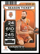 Matthew Costello 2025-26 Panini Contenders EuroLeague Base Season Ticket card