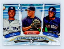 2018 Bowman Talent Pipeline Chrome Gleyber Torres, Justus Sheffield, Albert Abreu #NYY