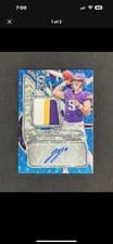 2024 Panini Spectra Rookie Patch Autographs J.J. McCarthy #201 card