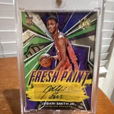 Jabari Smith Jr. 2022 Panini Court Kings Fresh Paint Autographs card