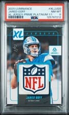 2025 Panini Luminance XL Jerseys Jared Goff #8 card