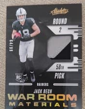 2025 Panini Absolute War Room Materials Jack Bech #WRM-JBH card