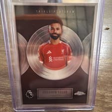 Mohamed Salah 2026 Topps Chrome Premier League Triple Platinum card