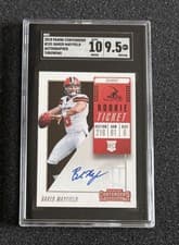 Baker Mayfield 2018 Panini Contenders Rookie Ticket card