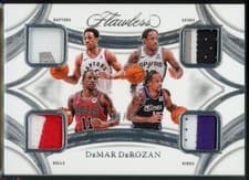 2024-25 Panini Flawless Quad Patches DeMar DeRozan #QP-DEM card