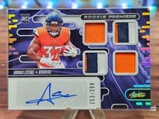 2024 Panini Absolute Rookie Premiere Materials Autographs Audric Estime #RPMA-AEE card