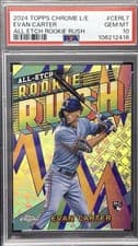 2024 Topps Chrome Logofractor Edition Chrome All-Etch Rookie Rush Evan Carter #CERL-7 card