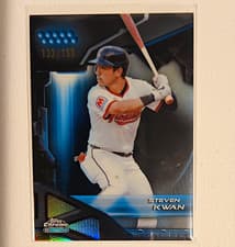 2026 Topps Chrome Black Base Set Steven Kwan #67 card