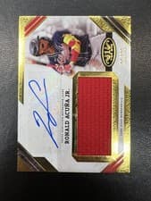 Ronald Acuña Jr. 2025 Topps Tier One Autographed Jumbo Relics card