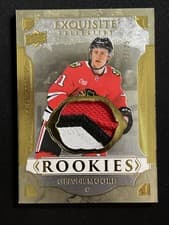 2025-26 Upper Deck Black Diamond Exquisite Rookie Patch Oliver Moore #RP-OM card