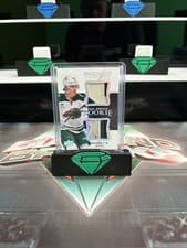 2024-25 Upper Deck Black Diamond Exquisite Collection Dual Swatch Rookies Liam Ohgren #EDS-LO card