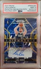 2024-25 Panini Prizm Prizmatrix Signatures Luka Doncic #PMX-LKD card