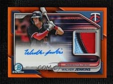 2024 Bowman Chrome Autograph Relics Chrome Refractor Walker Jenkins #BCAR-WJ card