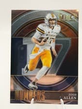 2022 Panini Select Draft Picks Numbers Josh Allen #SNJA