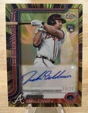 2025 Topps Chrome Update Radiating Rookies Autographs Drake Baldwin #RRA-DB card
