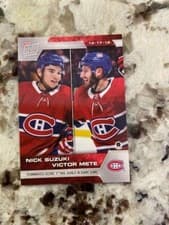 Victor Mete, Nick Suzuki 2019 Topps Now NHL Stickers card