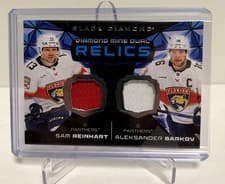 2025-26 Upper Deck Black Diamond Diamond Mine Dual Relics Aleksander Barkov/Sam Reinhart #DMDR-RB card
