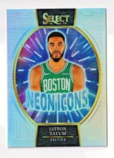 Jayson Tatum 2024 Panini Select Neon Icon card