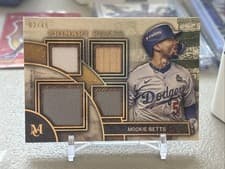 2025 Topps Museum Collection Single Player Primary Pieces Quad Relics Mookie Betts #SPPQ-MB card