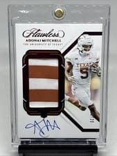 Adonai Mitchell 2024 Panini National Treasures Collegiate Flawless Rookie Patch Autograph card