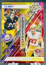 2024 Panini Contenders Power Players Nick Bosa / T.J. Watt #16 card