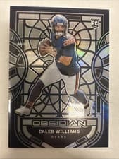 2024 Panini Obsidian Black Stained Glass Caleb Williams #11 card