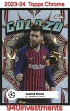 Lionel Messi 2023 Topps Chrome UEFA Club Golazo card