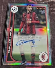 Francesco Camarda 2023 Topps Merlin UEFA Autograph card