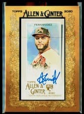 2020 Topps Allen & Ginter Mini Autographs Junior Fernandez #MA-JF