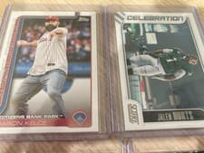 2024 Donruss Horizontal Downtown! Jalen Hurts / Saquon Barkley #2 card