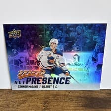 Connor McDavid 2025 Upper Deck MVP Net Presence card