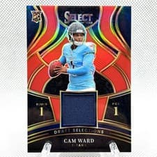 Cam Ward 2025 Panini Select Draft Selections Memorabilia Prizm card
