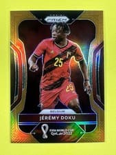 Jeremy Doku 2022 Panini Prizm World Cup card