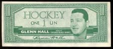 Glenn Hall 1962 Topps Hockey Bucks card