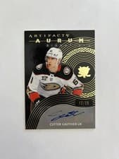 Cutter Gauthier 2024-25 Upper Deck Artifacts Aurum Signatures card