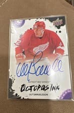 2025-26 Upper Deck Detroit Red Wings Centennial Octopus Ink Ulf Samuelsson #OI-US card