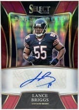 Lance Briggs 2021 Panini Select Signatures Select card