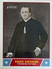 Roger Sherman 2025 Topps Heritage Notable Americans card