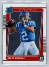 Matt Corral 2022 Panini Chronicles Draft Picks Donruss Optic Rated Rookie card