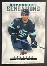 Matty Beniers 2022 Upper Deck Sophomore Sensations card
