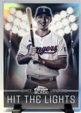2025 Topps Chrome Black Hit the Lights Wyatt Langford #HTL-28 card
