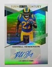 Darrell Henderson 2019 Panini Donruss Elite Turn of the Century Autograph card