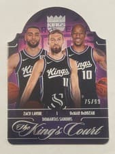 DeMar DeRozan / Domantas Sabonis / Zach LaVine 2024 Panini Silhouette The Kings Court card