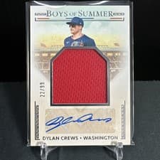 2024 Panini Boys of Summer Jumbo Prospect Material Signatures Dylan Crews #JMS-DC card