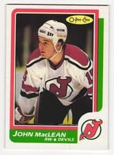 John MacLean 1986 O-Pee-Chee card