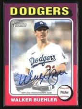 2024 Topps Heritage Real One Autograph Walker Buehler #ROAWB card