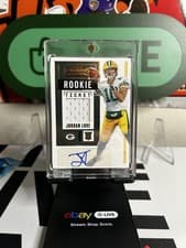 Jordan Love 2020 Panini Contenders Rookie Ticket Swatches card
